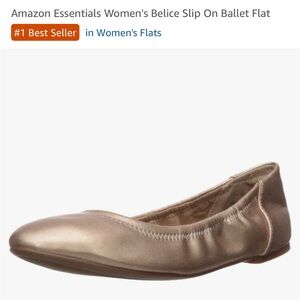 NWT Amazon essentials Rose Gold ballet flat size 9